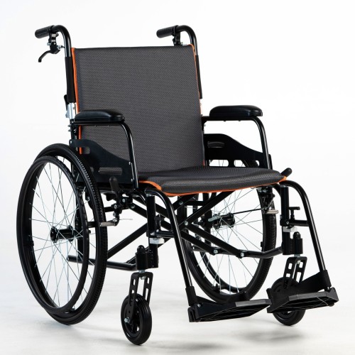 Ultra-Leicht-Rollstuhl *EXTREME*: Rahmen SCHWARZ / Bezug GRAU