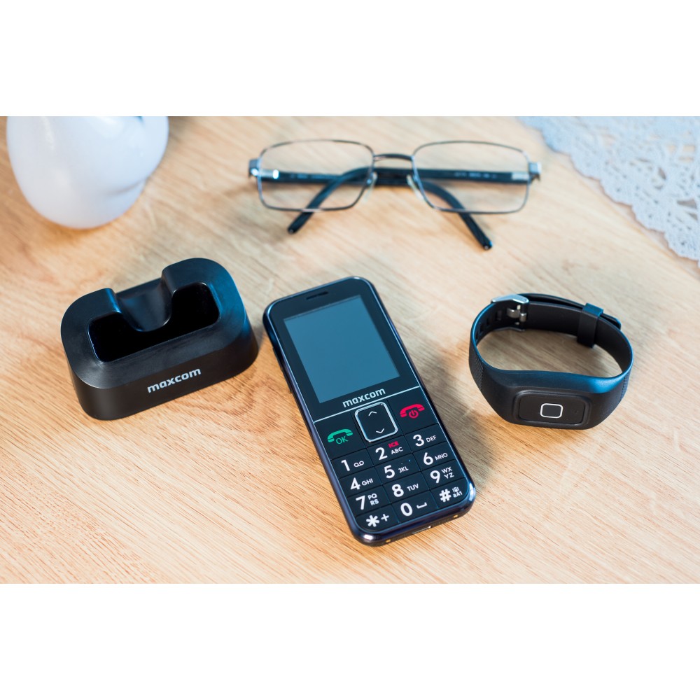 MaxCom Handy mit Notrufarmband und Ortung